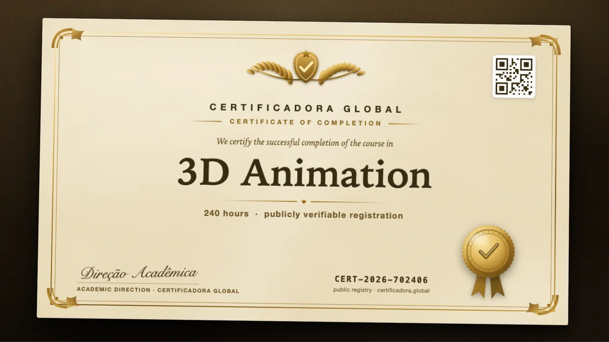 Cover of the 3D Animation course