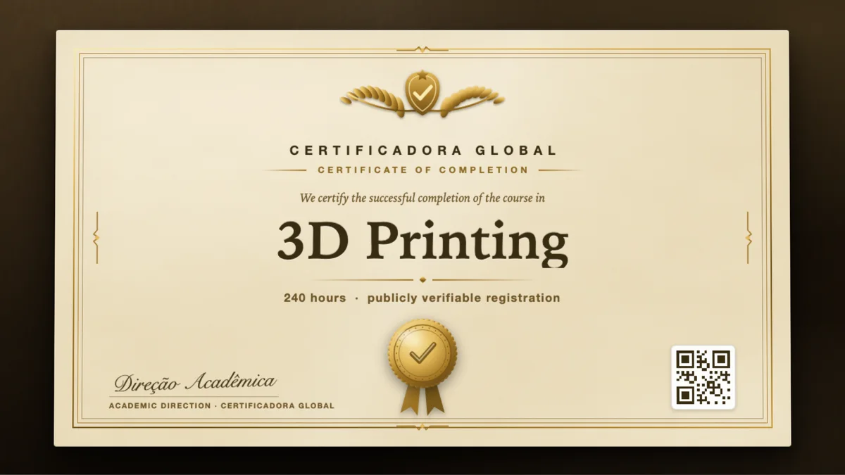 Cover of the 3D Printing course
