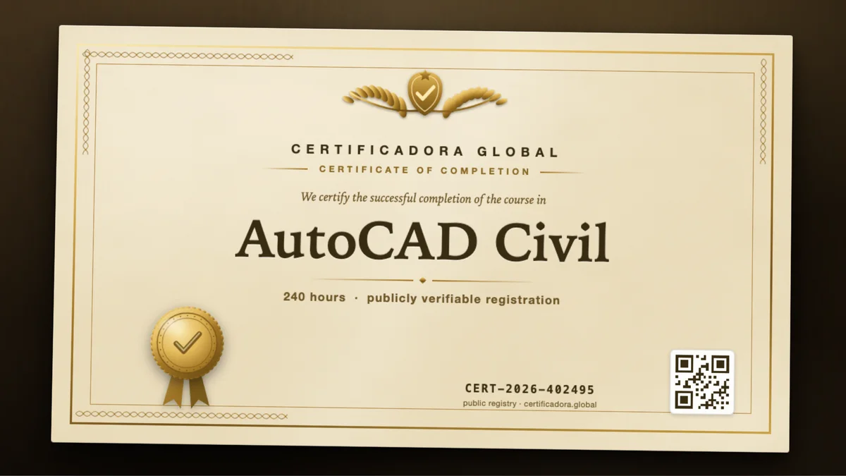 Cover of the AutoCAD Civil course