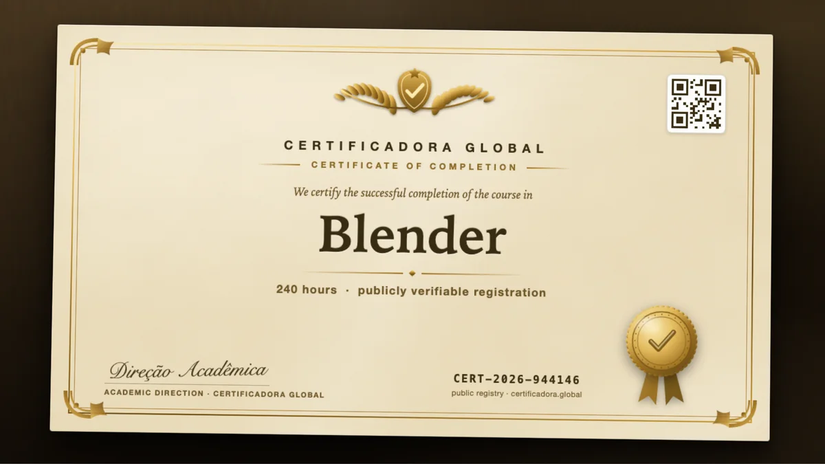 Cover of the Blender course