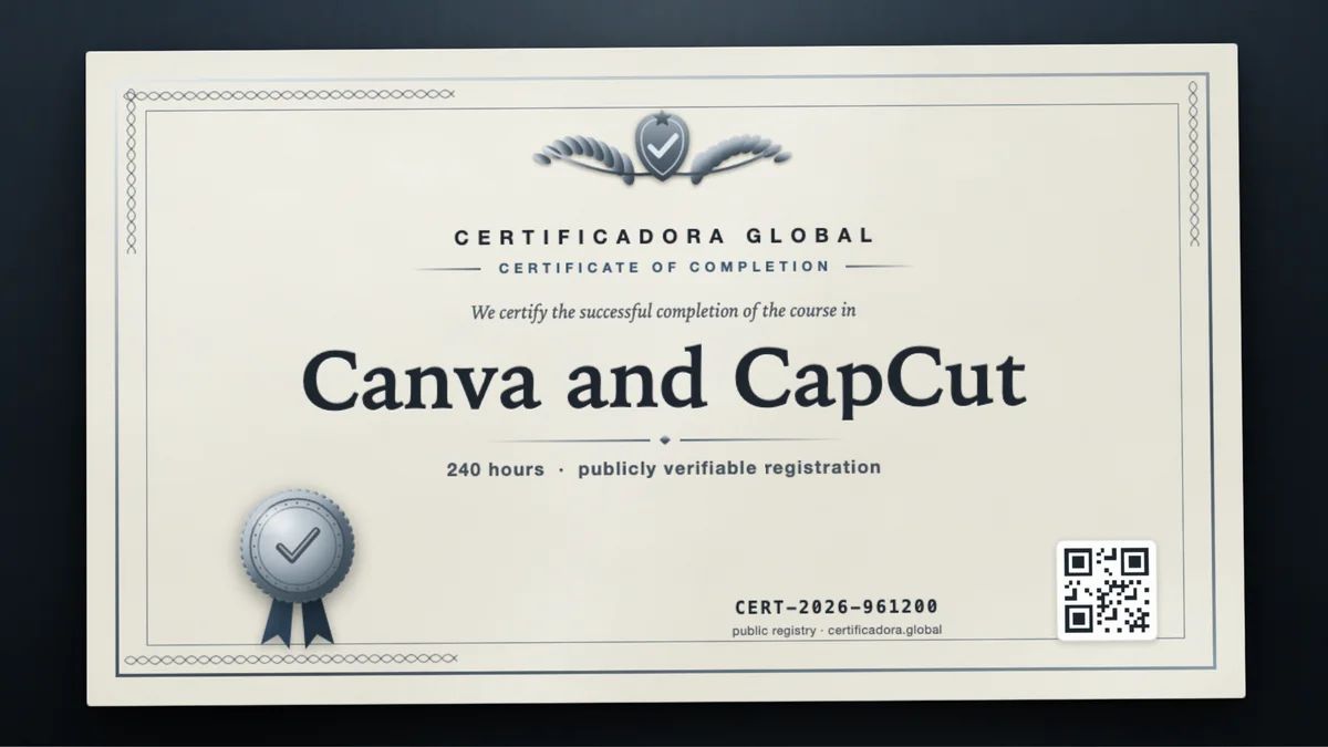Cover of the Canva and CapCut course