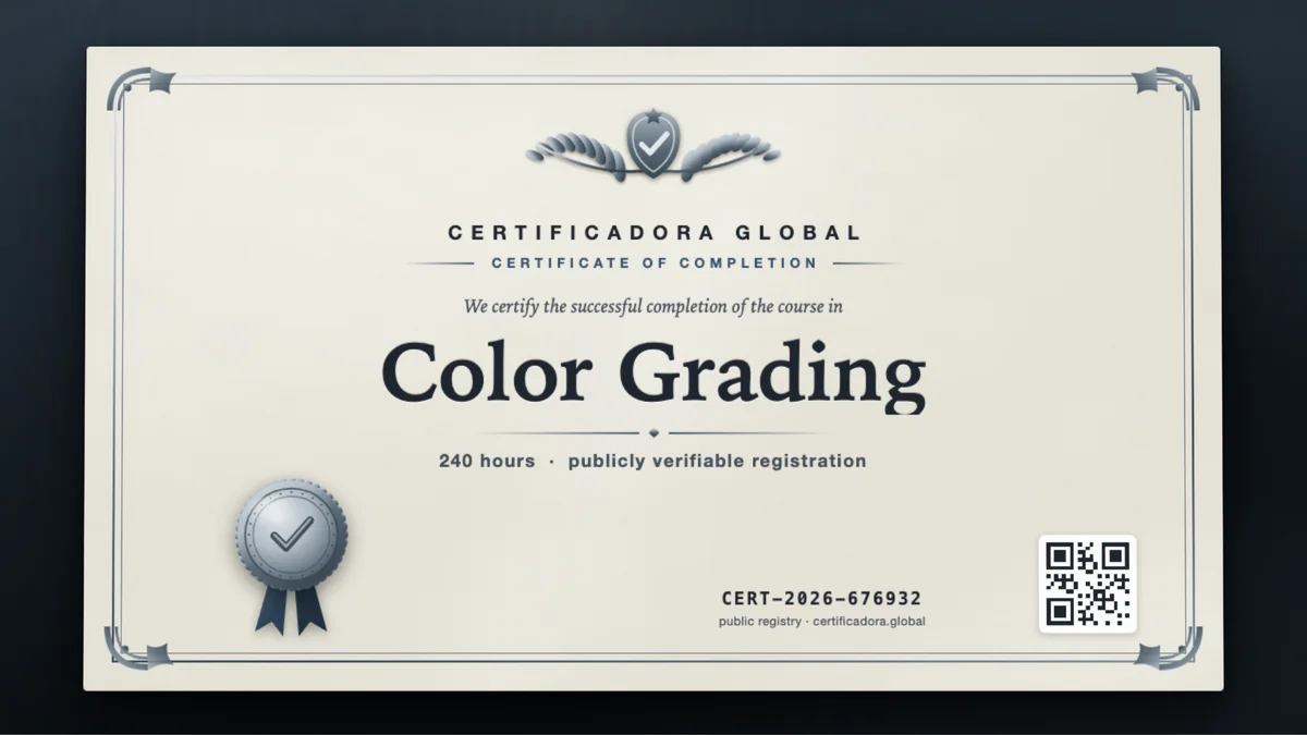 Cover of the Color Grading course