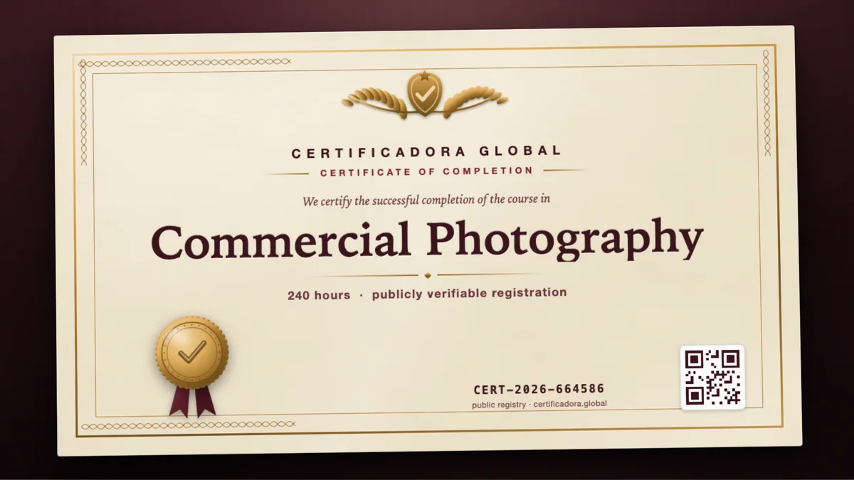 Cover of the Commercial Photography course