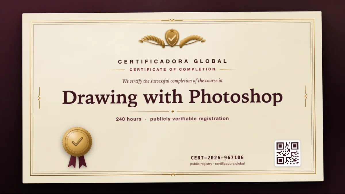Cover of the Drawing with Photoshop course