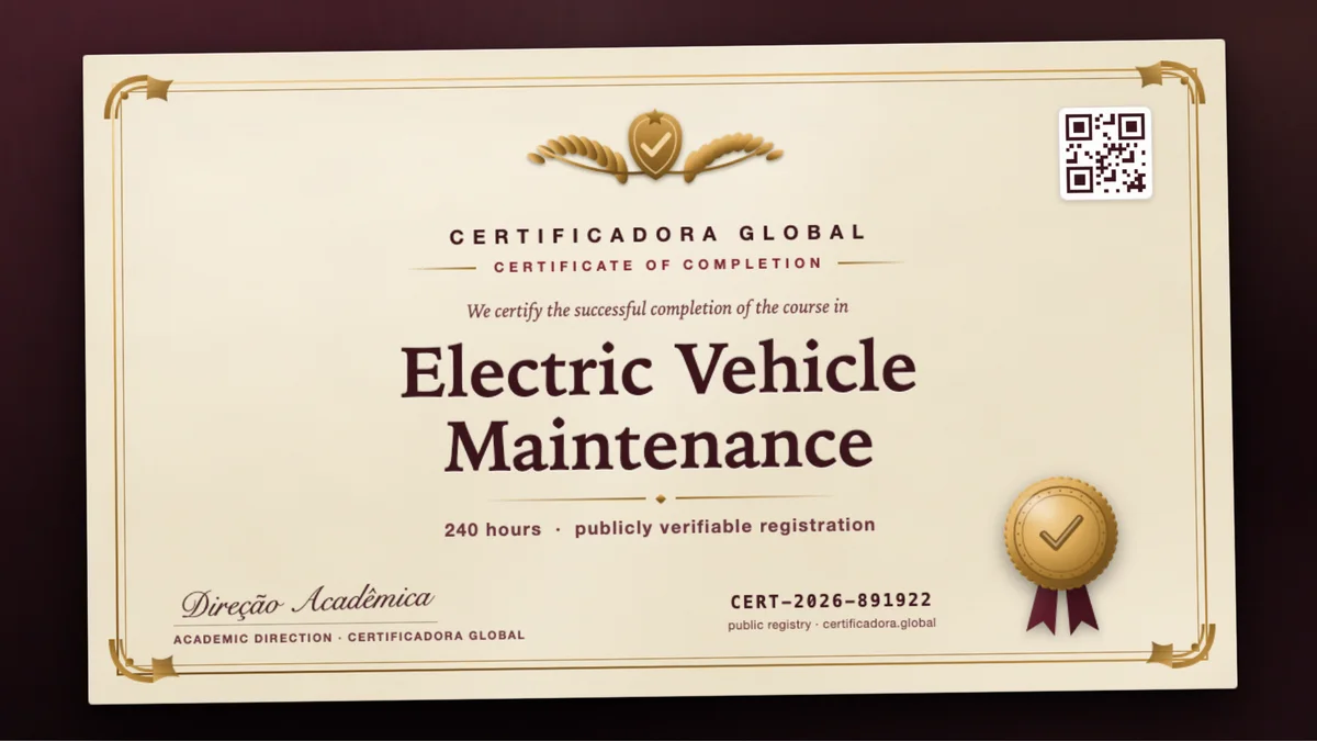 Cover of the Electric Vehicle Maintenance course