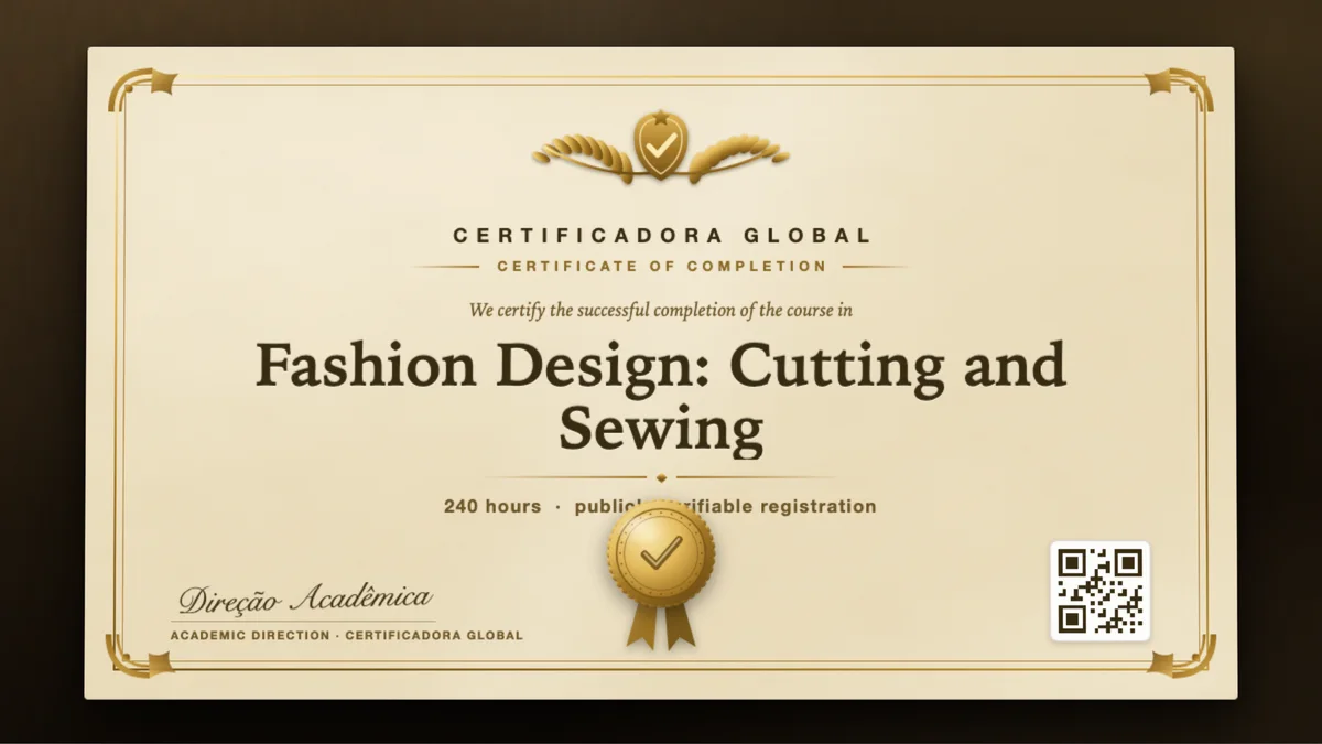 Cover of the Fashion Design: Cutting and Sewing course