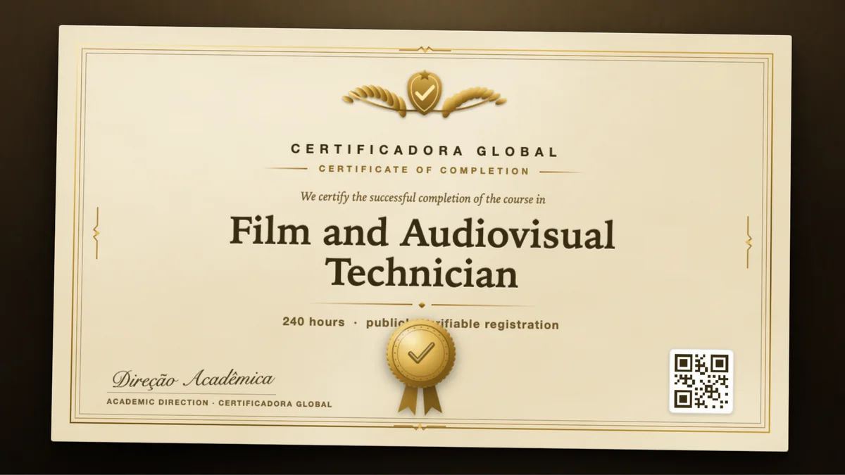 Cover of the Film and Audiovisual Technician course