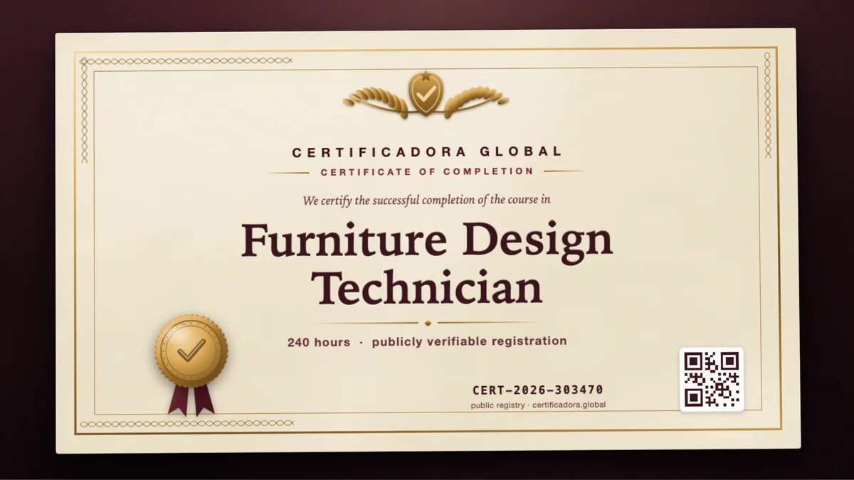 Cover of the Furniture Design Technician course