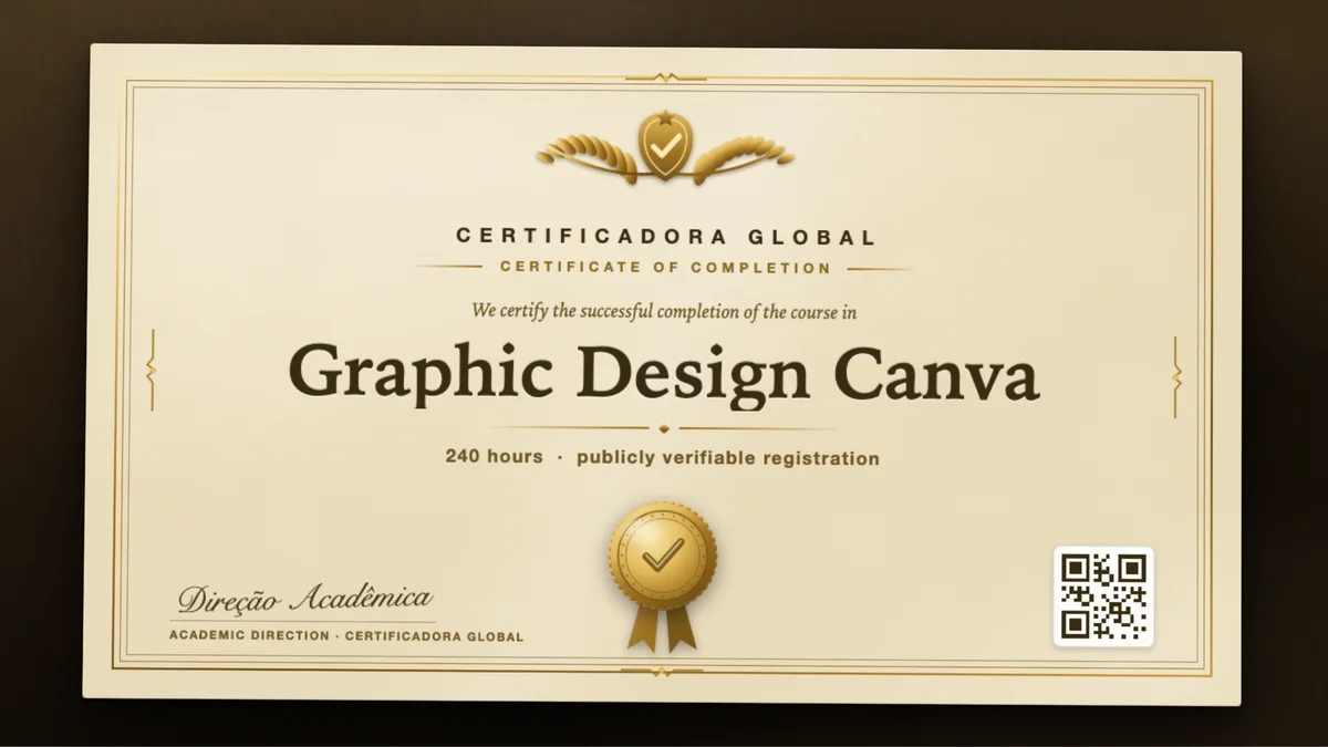 Cover of the Graphic Design Canva course