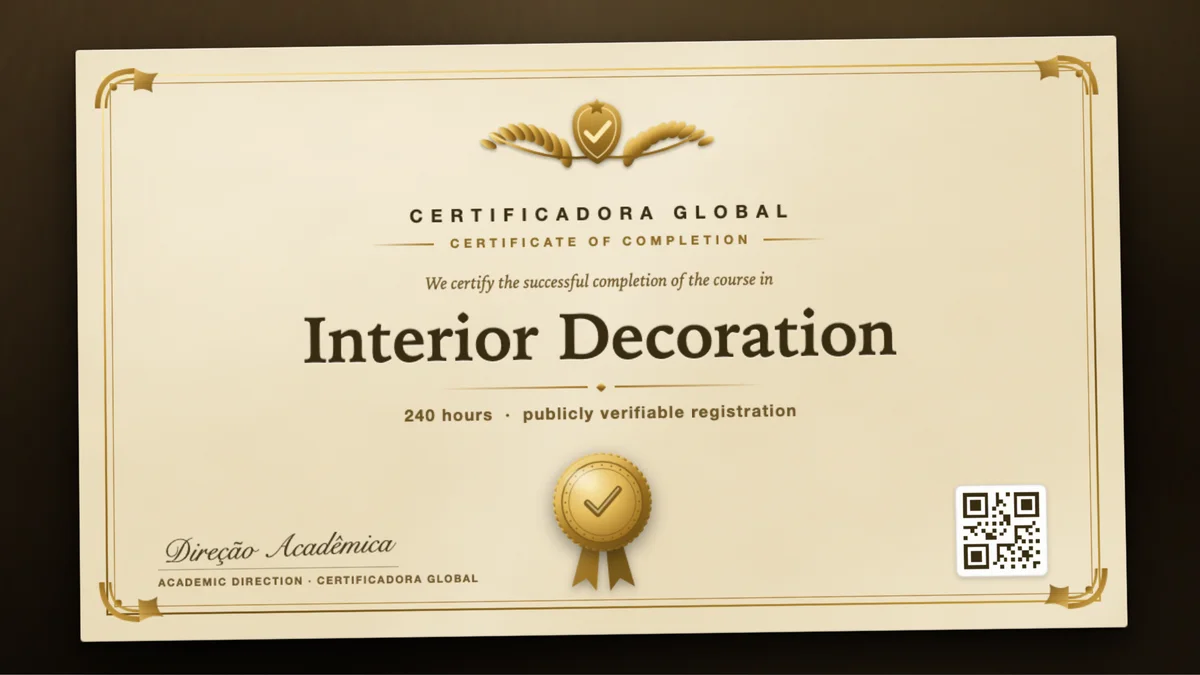 Cover of the Interior Decoration course