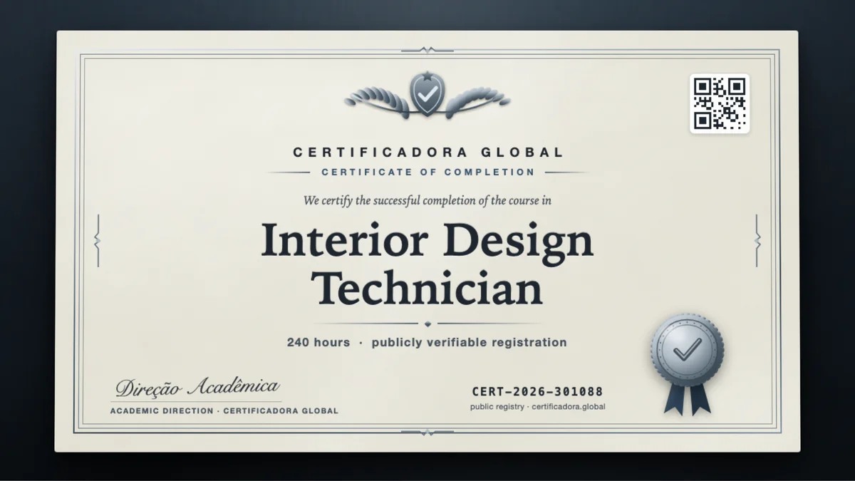 Cover of the Interior Design Technician course