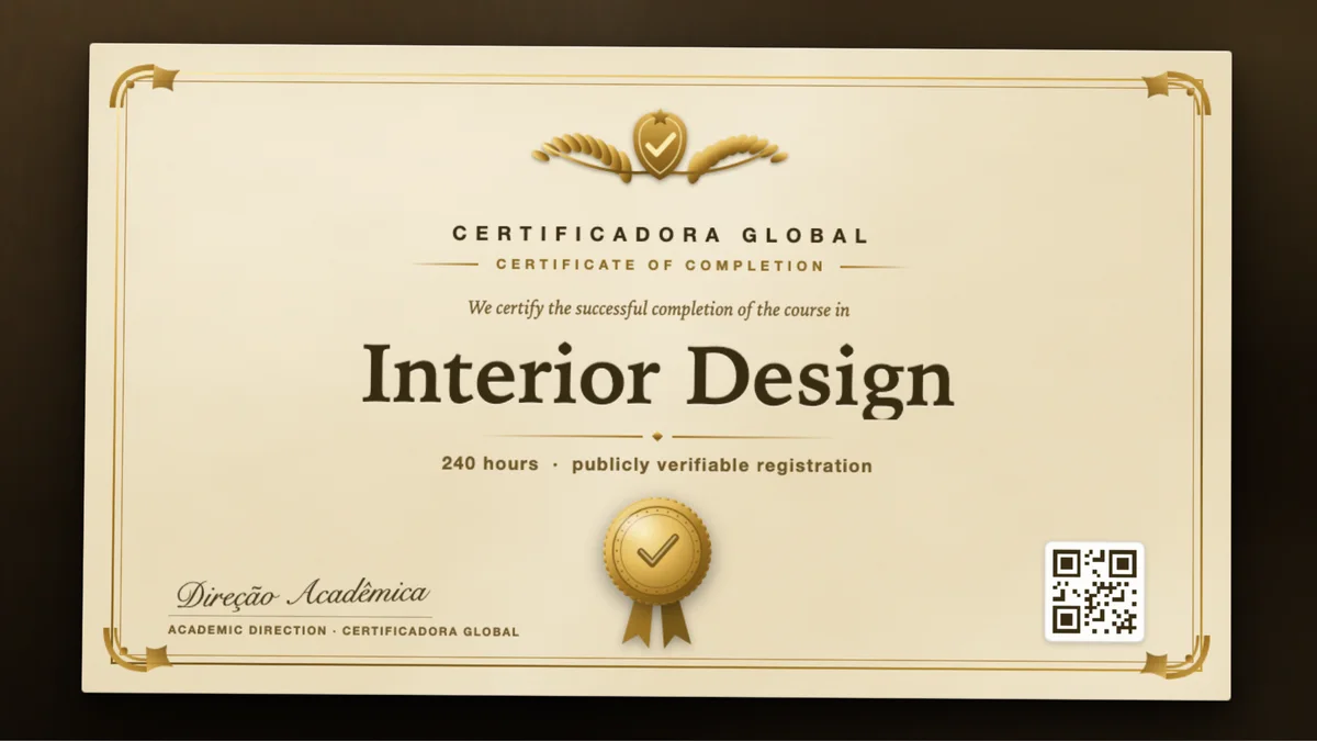 Cover of the Interior Design course