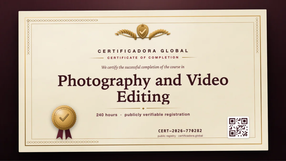 Cover of the Photography and Video Editing course