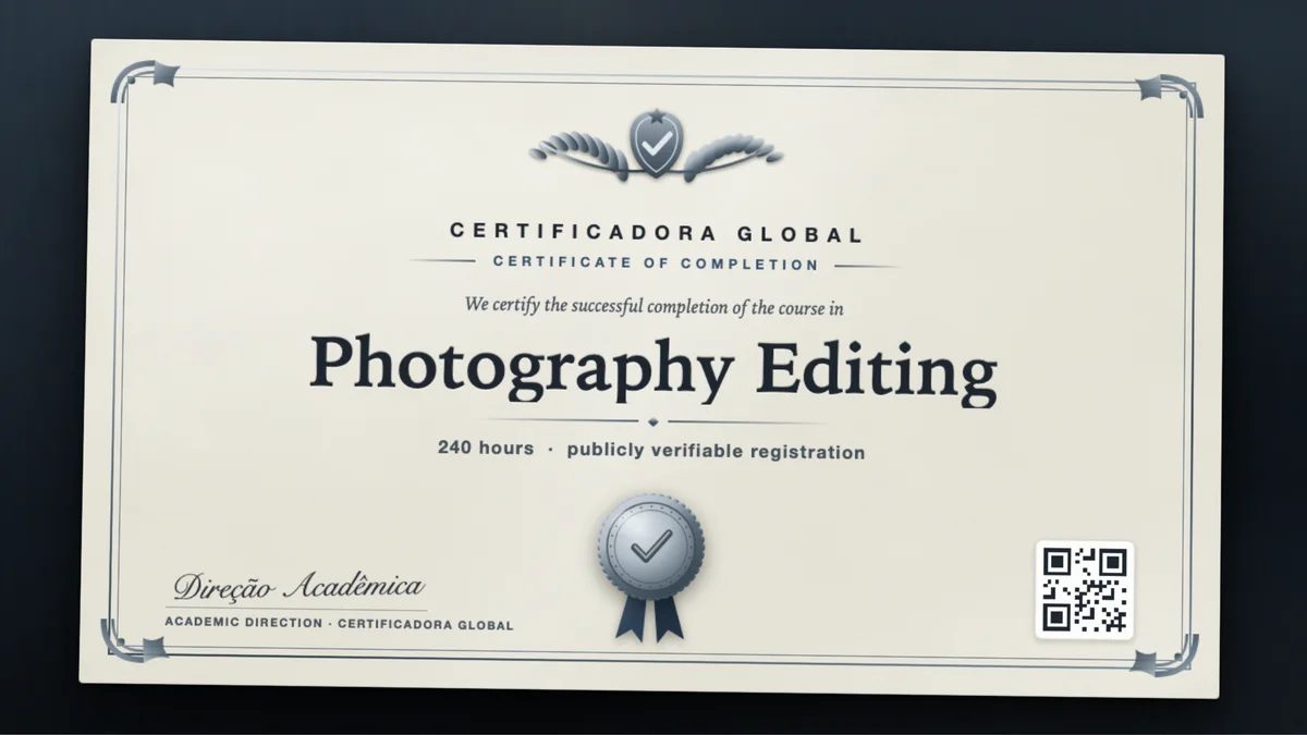Cover of the Photography Editing course