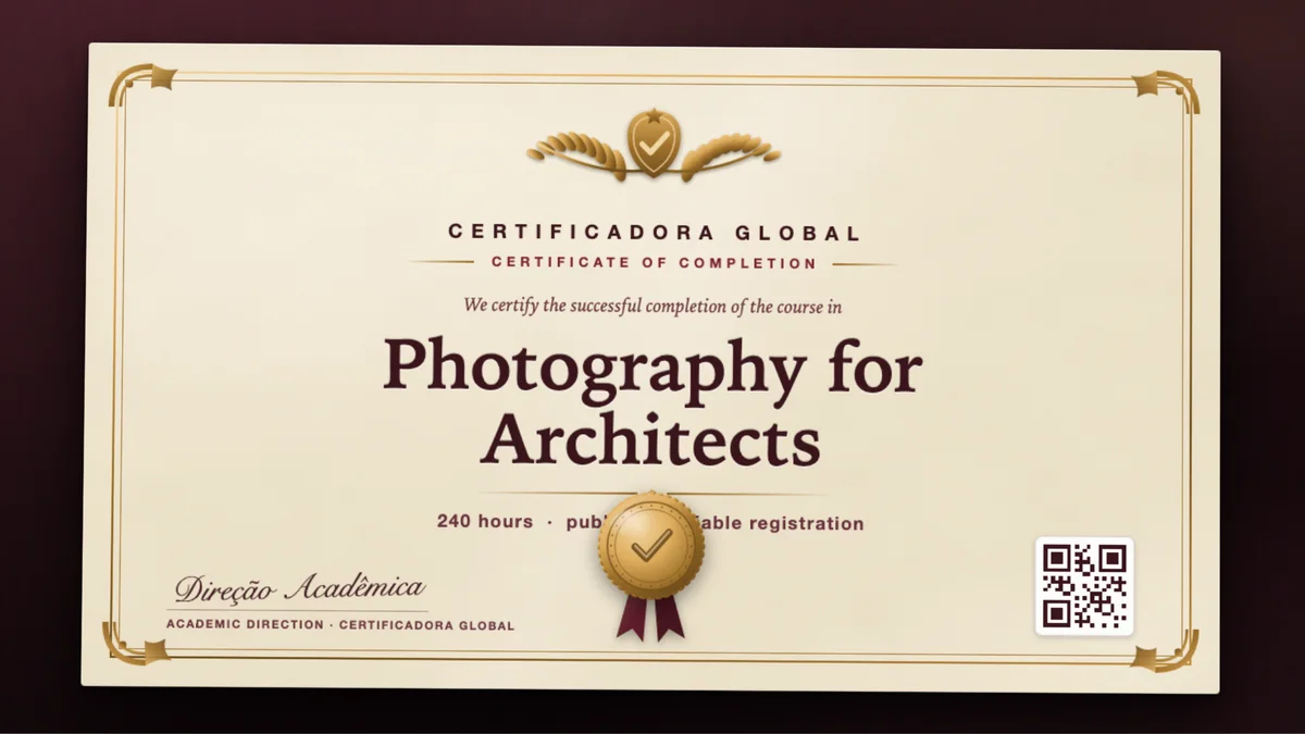 Cover of the Photography for Architects course