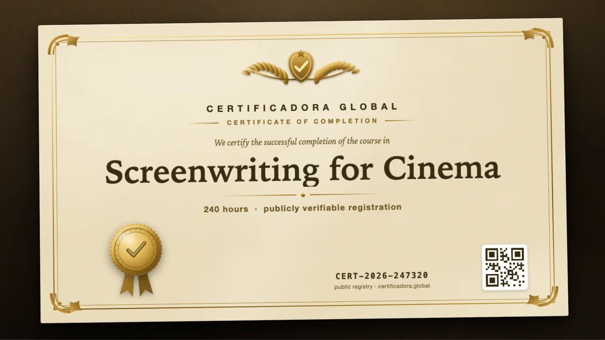 Cover of the Screenwriting for Cinema course