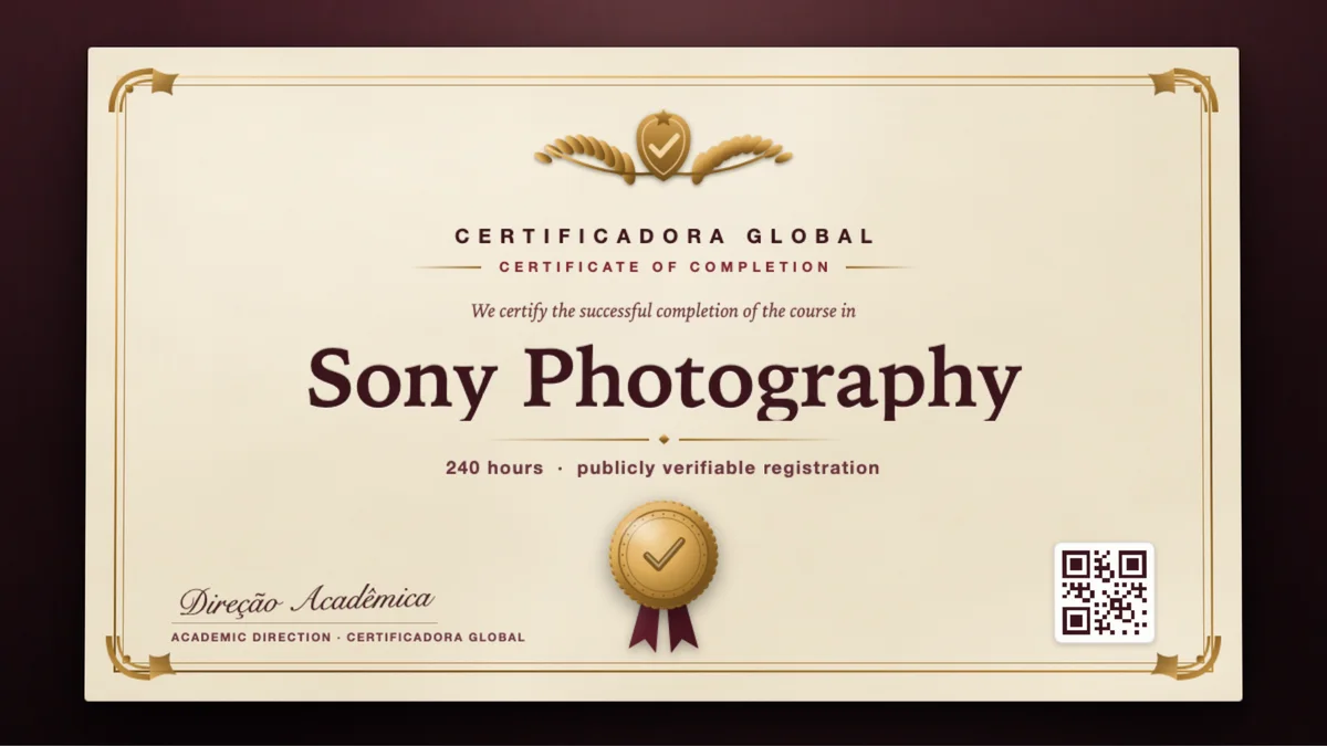 Cover of the Sony Photography course