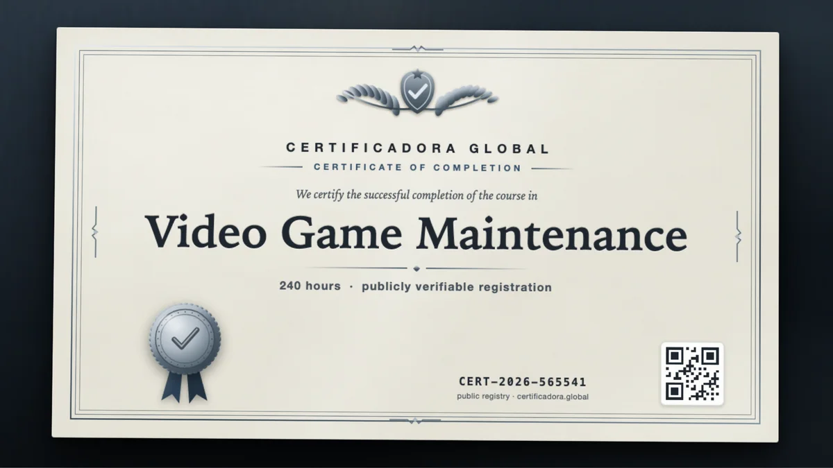 Cover of the Video Game Maintenance course