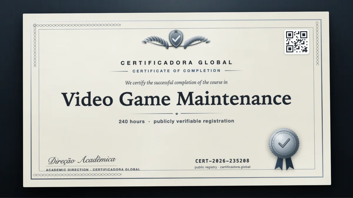 Cover of the Video Game Maintenance course