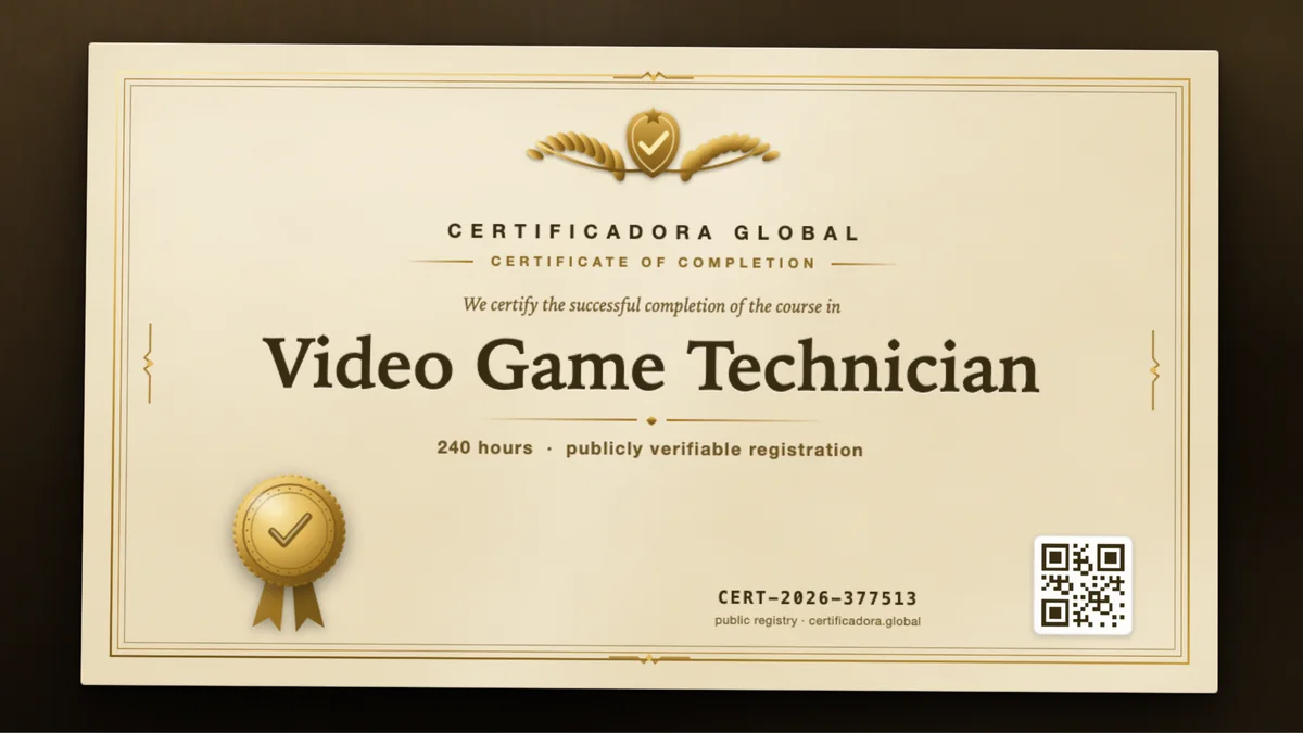 Cover of the Video Game Technician course