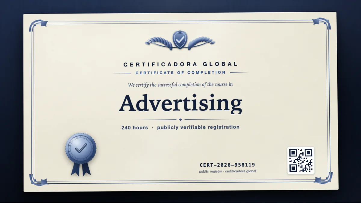 Cover of the Advertising course