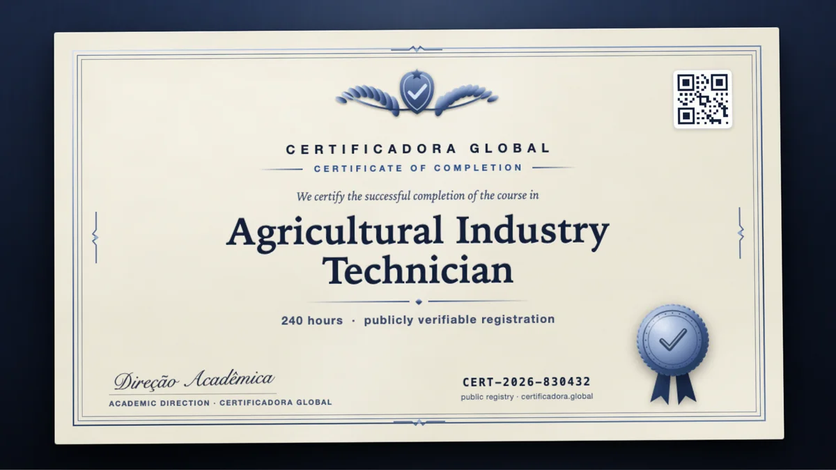 Cover of the Agricultural Industry Technician course