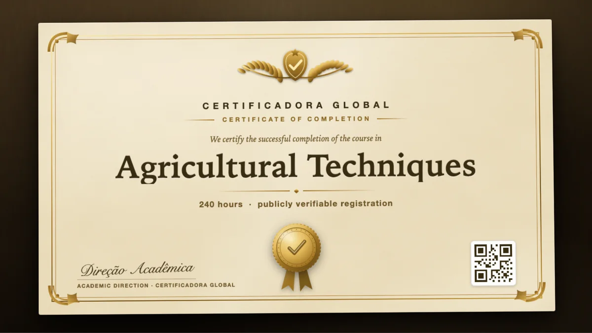Cover of the Agricultural Techniques course