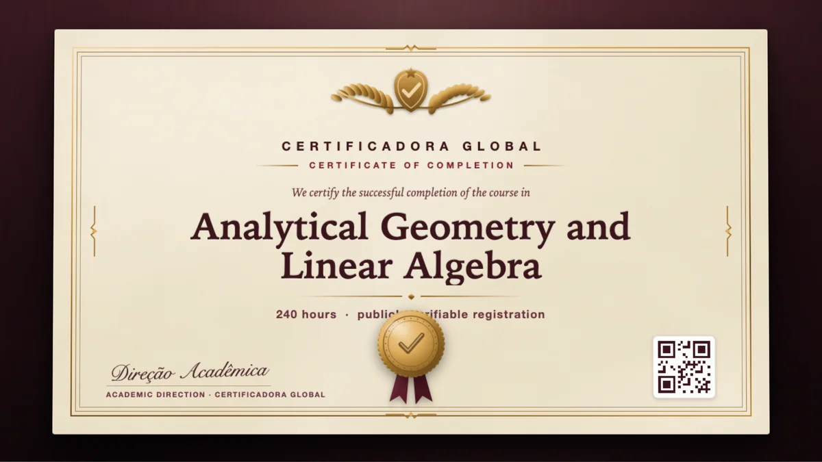 Cover of the Analytical Geometry and Linear Algebra course