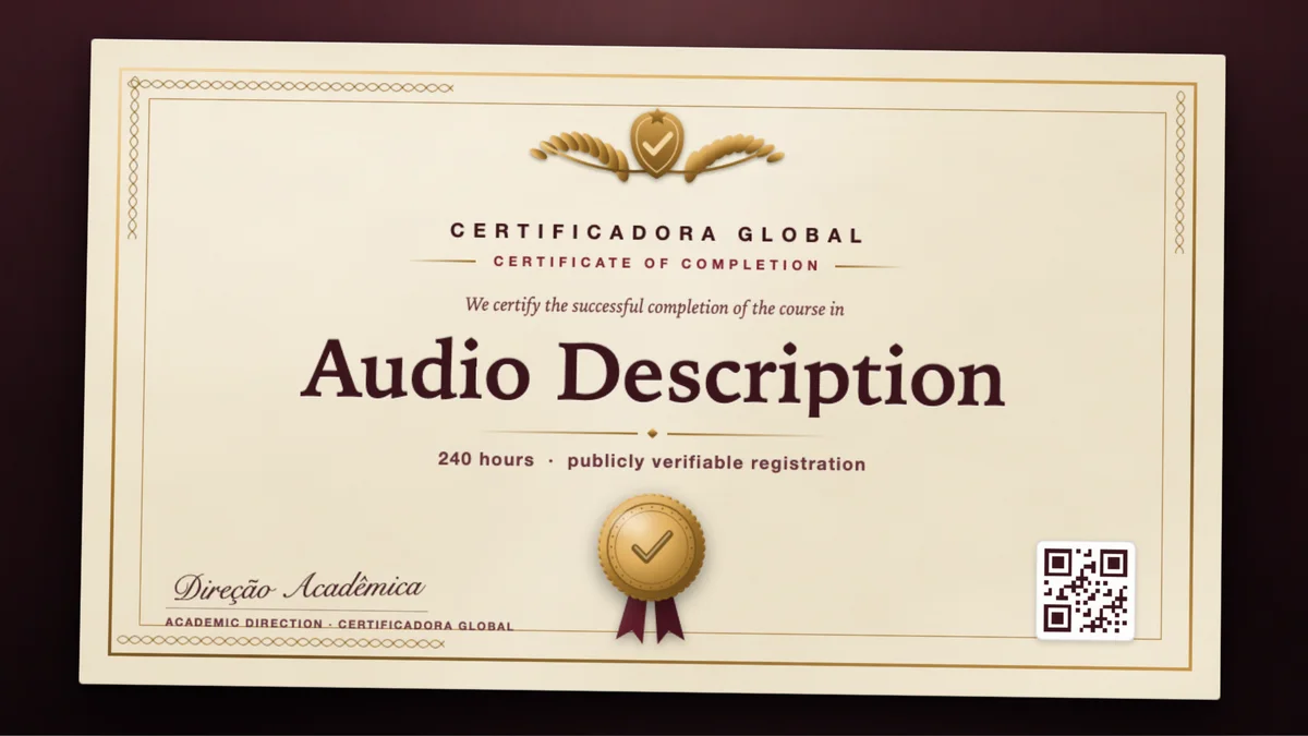 Cover of the Audio Description course