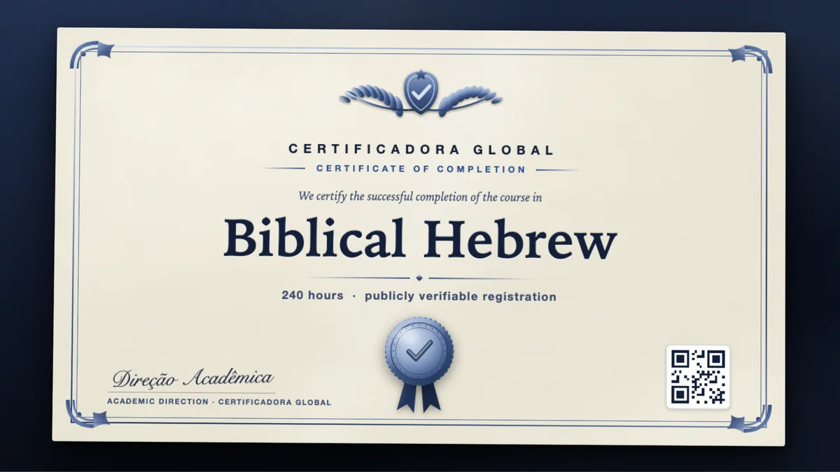Cover of the Biblical Hebrew course