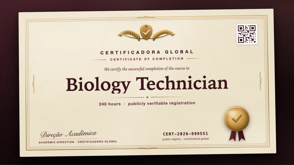Cover of the Biology Technician course