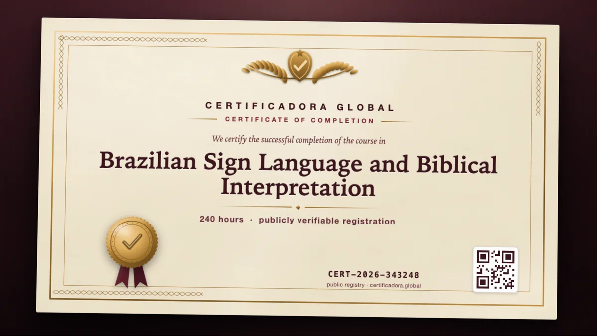 Cover of the Brazilian Sign Language and Biblical Interpretation course