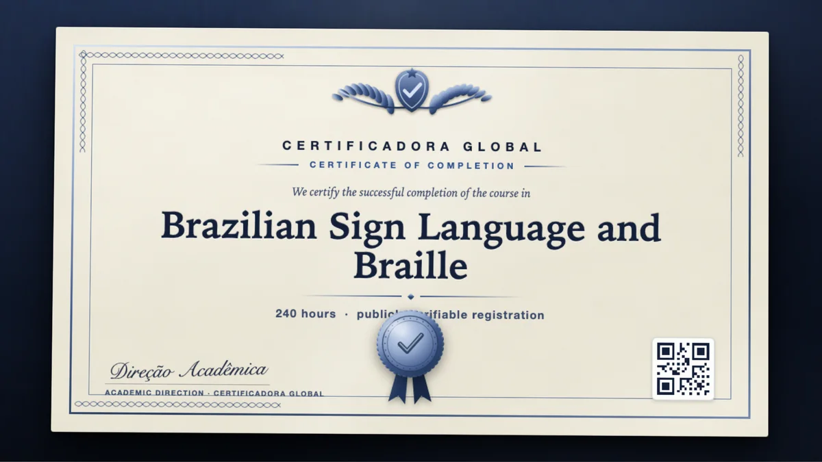 Cover of the Brazilian Sign Language and Braille course