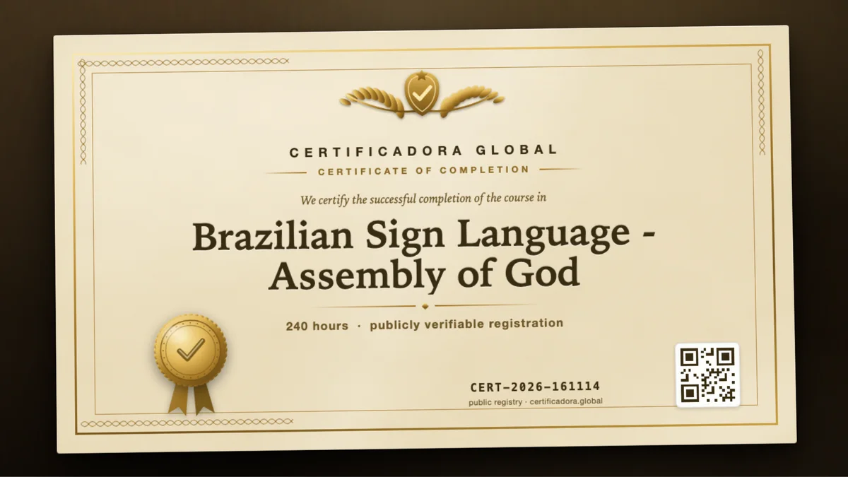 Cover of the Brazilian Sign Language - Assembly of God course
