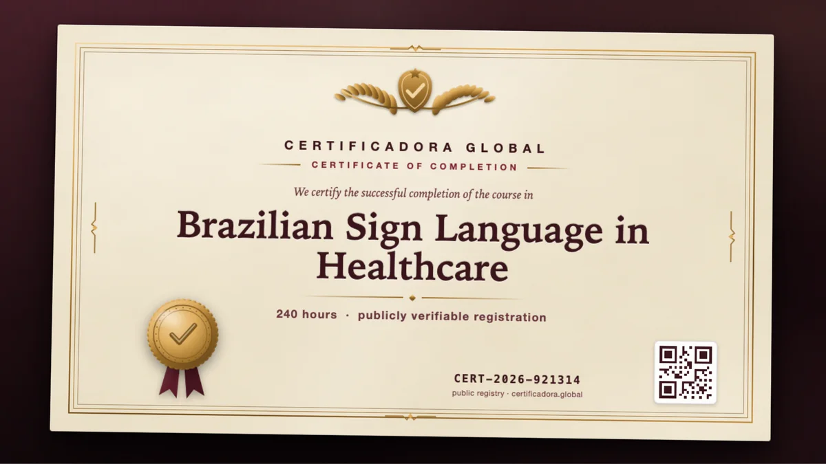 Cover of the Brazilian Sign Language in Healthcare course