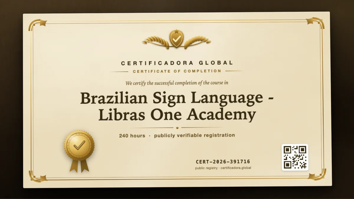 Cover of the Brazilian Sign Language - Libras One Academy course