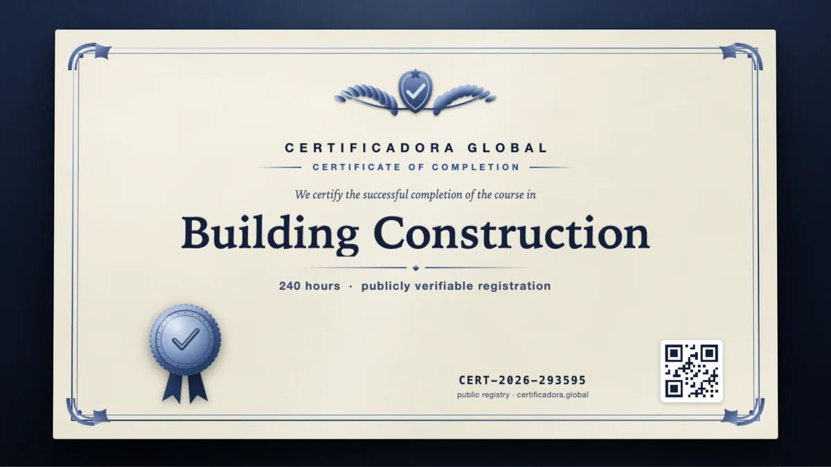 Cover of the Building Construction course