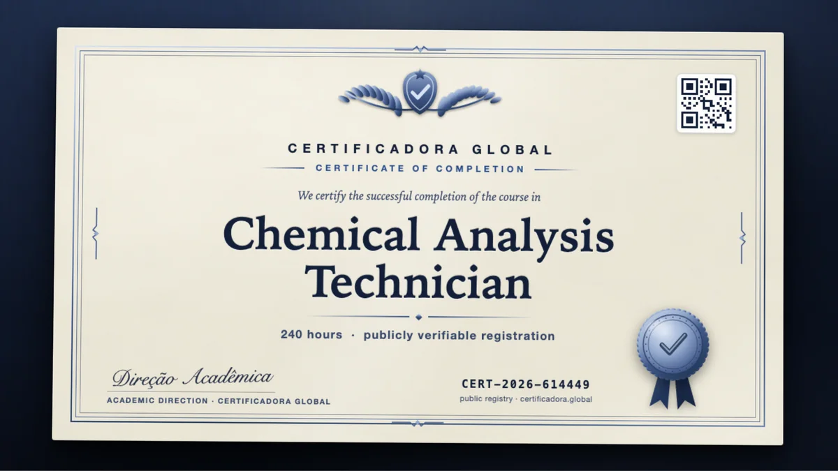 Cover of the Chemical Analysis Technician course