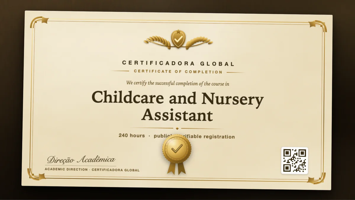 Cover of the Childcare and Nursery Assistant course