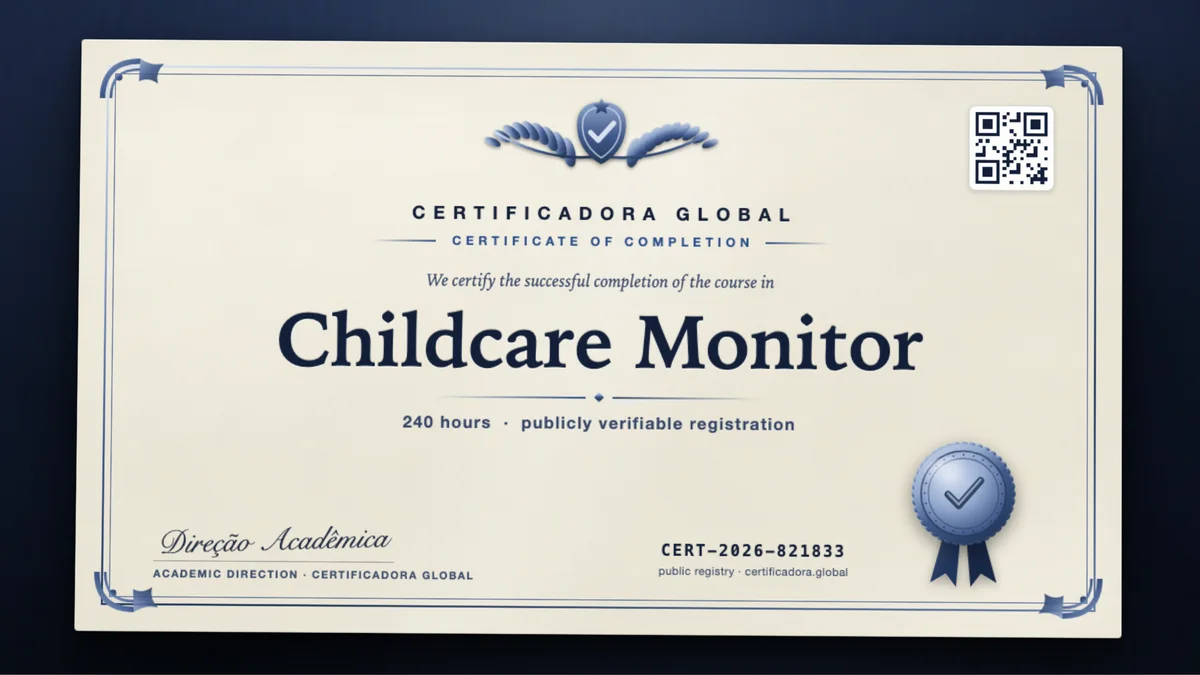 Cover of the Childcare Monitor course