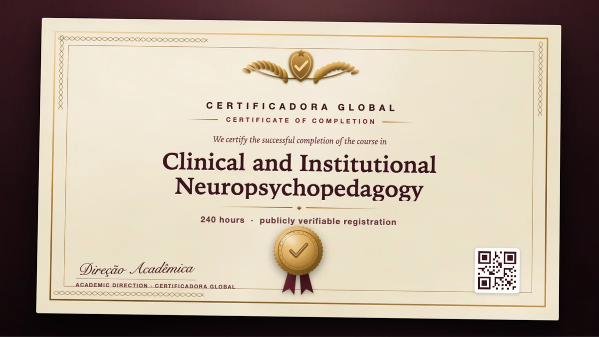 Cover of the Clinical and Institutional Neuropsychopedagogy course