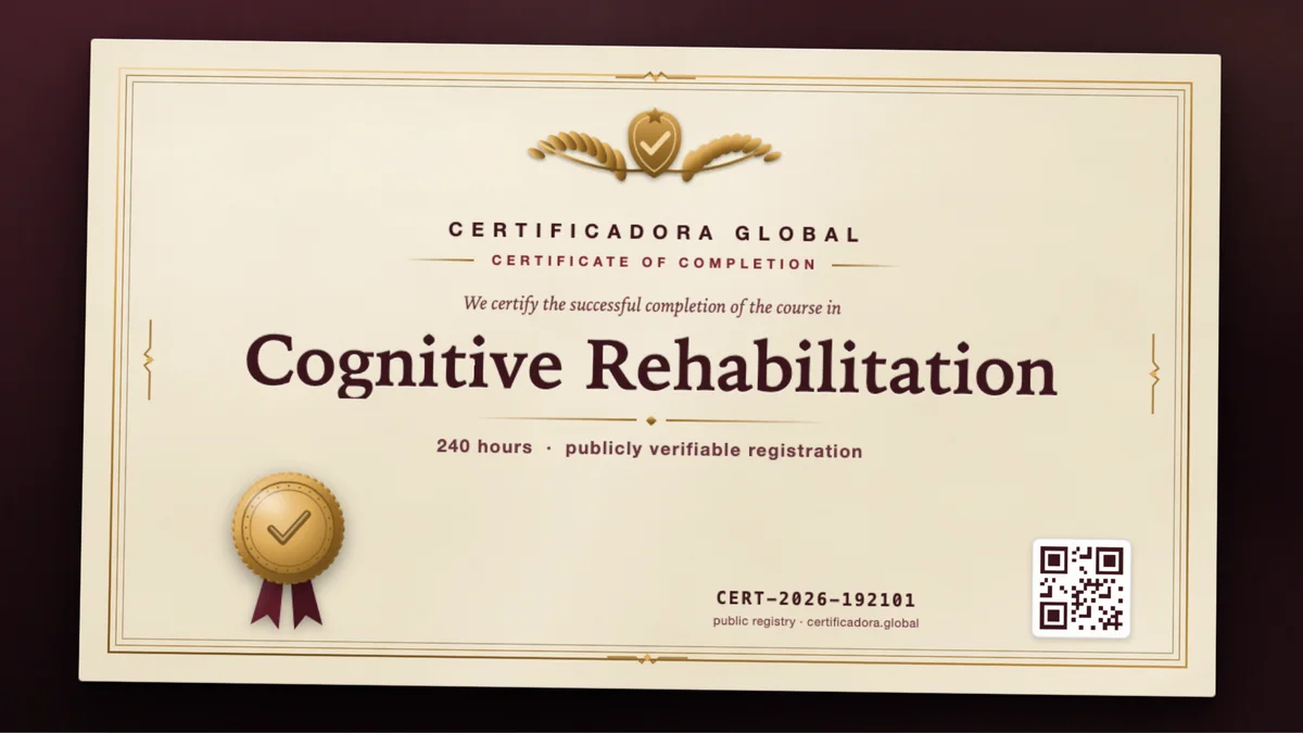 Cover of the Cognitive Rehabilitation course