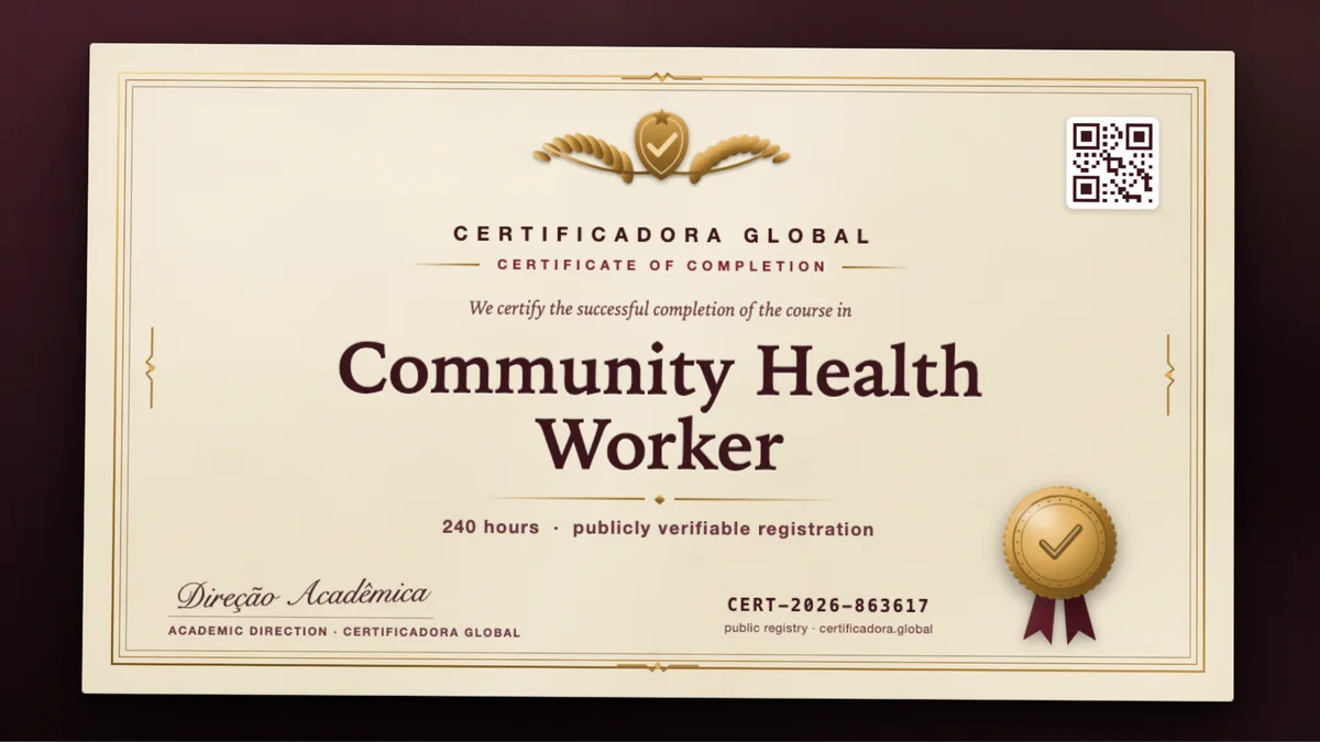 Cover of the Community Health Worker course
