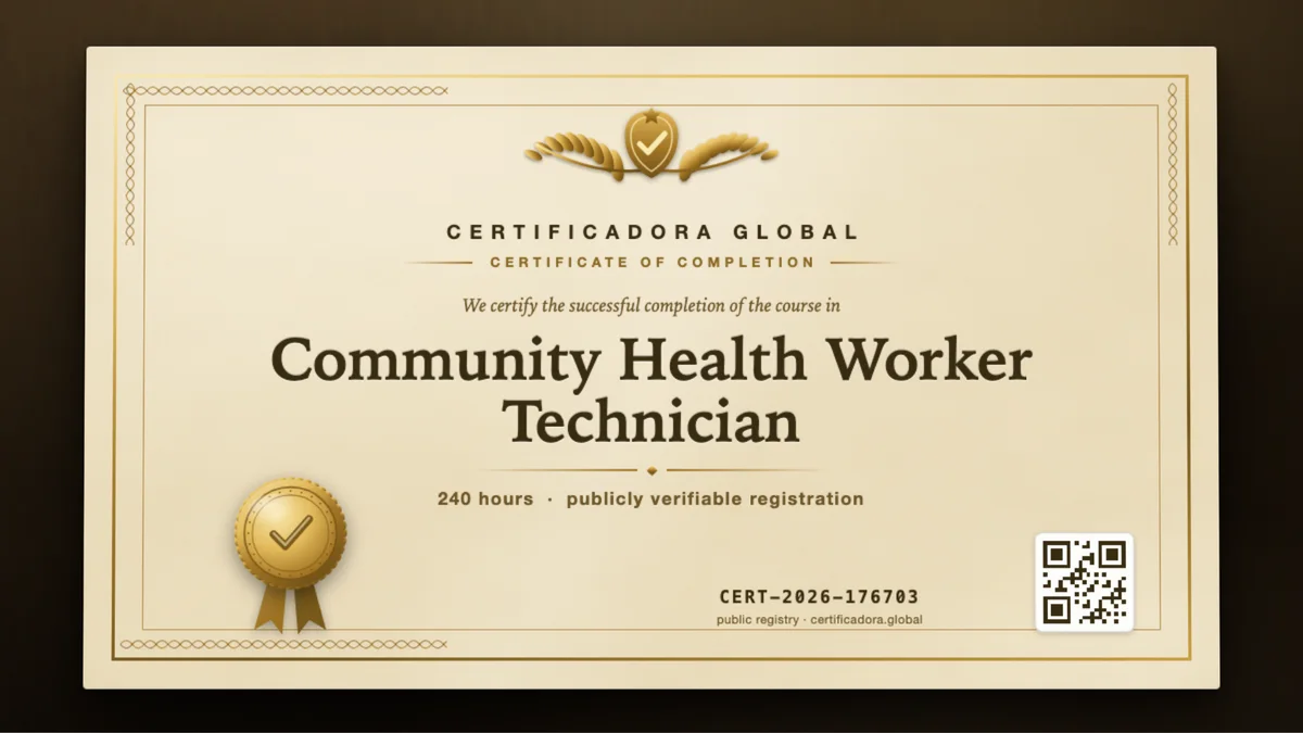 Cover of the Community Health Worker Technician course
