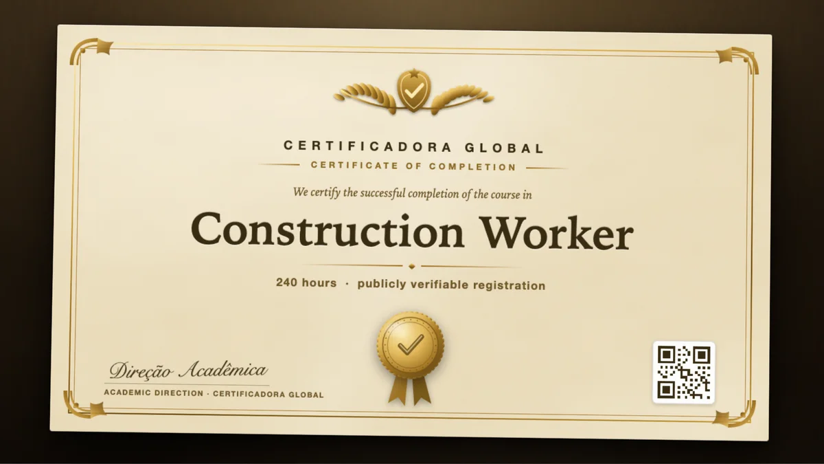 Cover of the Construction Worker course