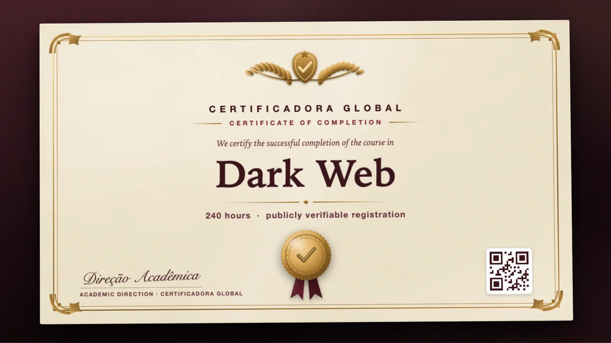 Cover of the Dark Web course