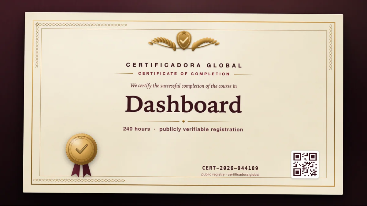 Cover of the Dashboard course