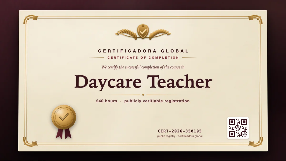 Cover of the Daycare Teacher course