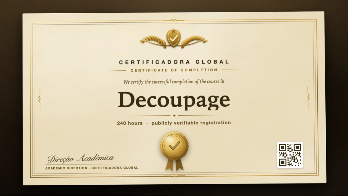 Cover of the Decoupage course