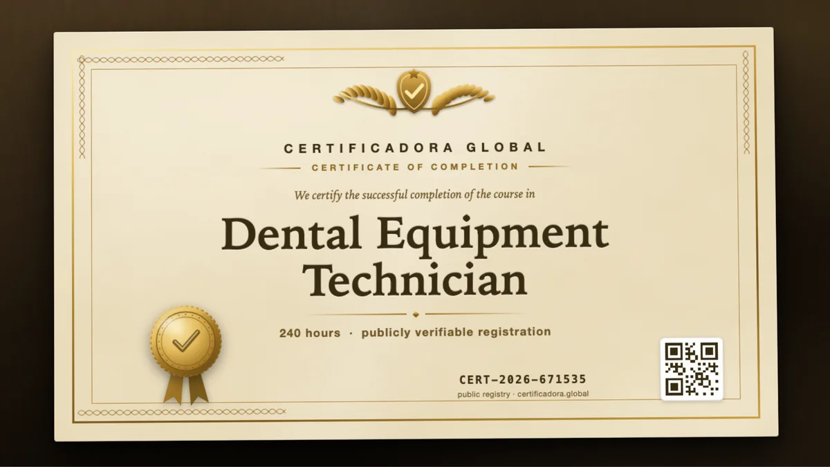 Cover of the Dental Equipment Technician course